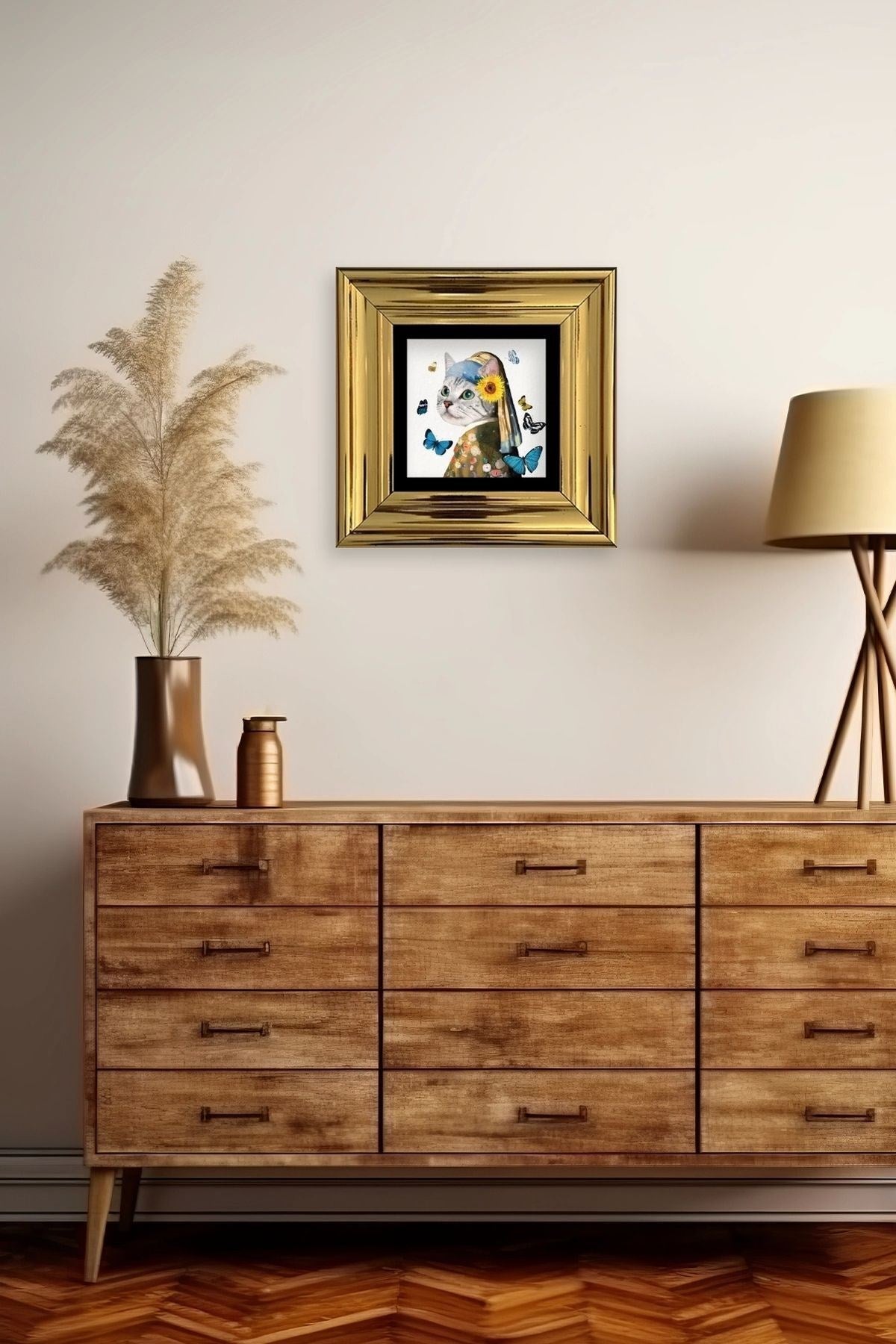 Van Gogh Çerçeveli Taş Tablo 20 cm