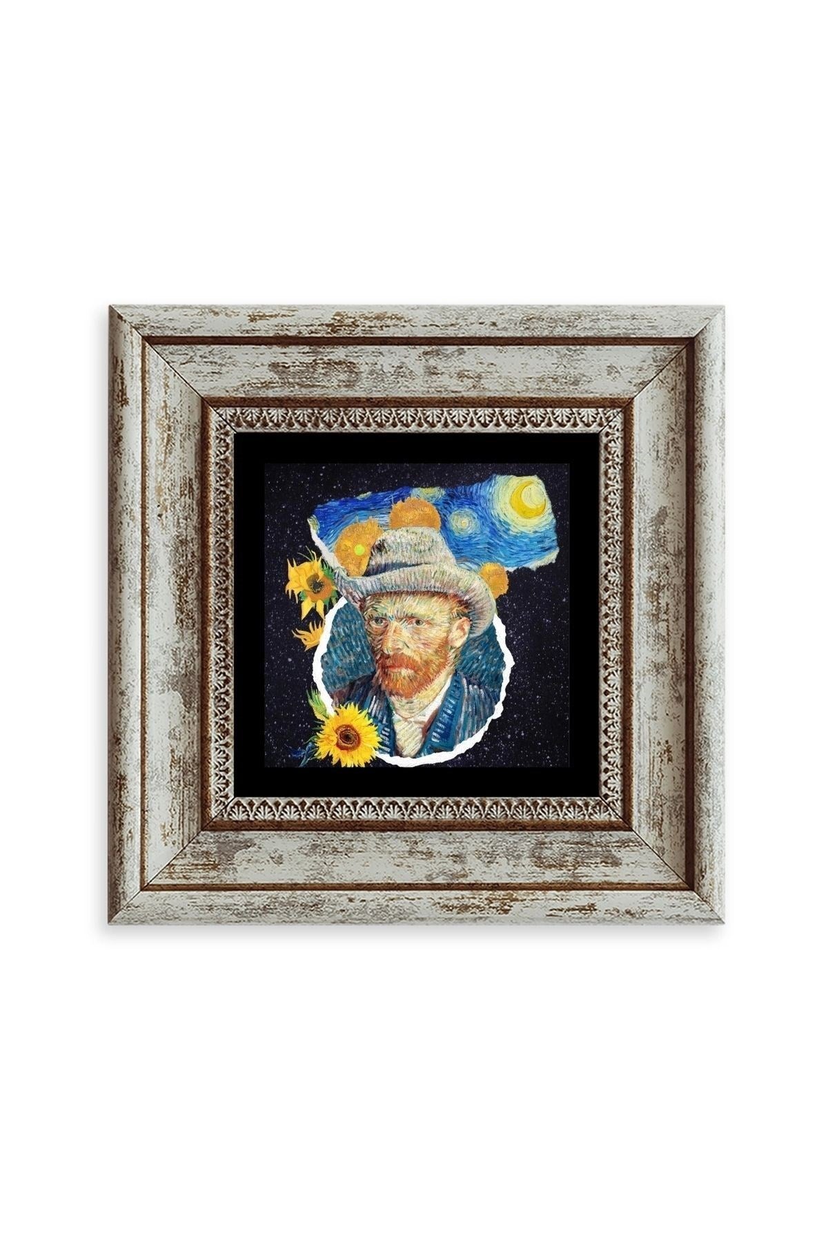 Van Gogh Çerçeveli Taş Tablo 20 cm