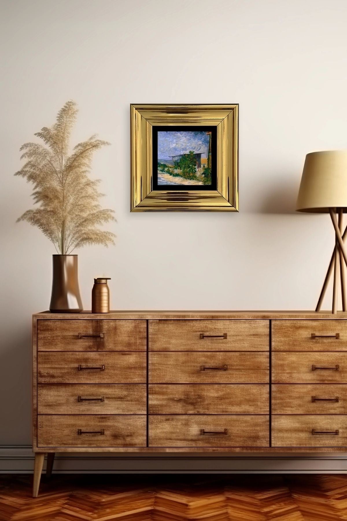 Van Gogh Çerçeveli Taş Tablo 20 cm