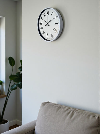 Zentime 36 Cm Beyaz Dekoratif Duvar Saati