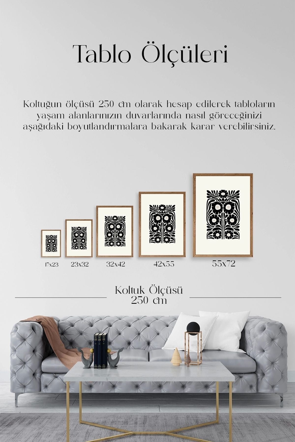 Çiçek Ahşap Çerçeveli Tablo 30 x 42