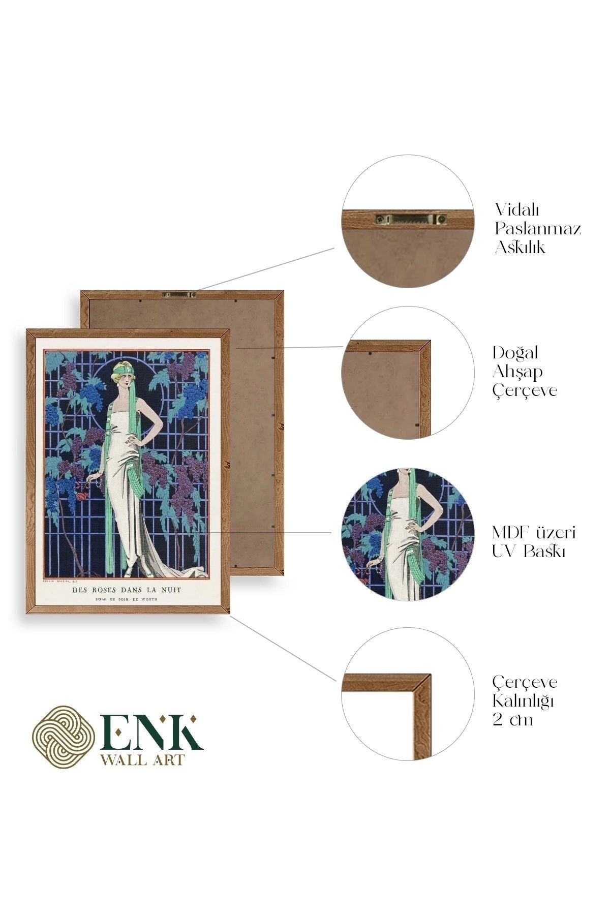 George Barber Ahşap Çerçeveli Tablo 23 x 30