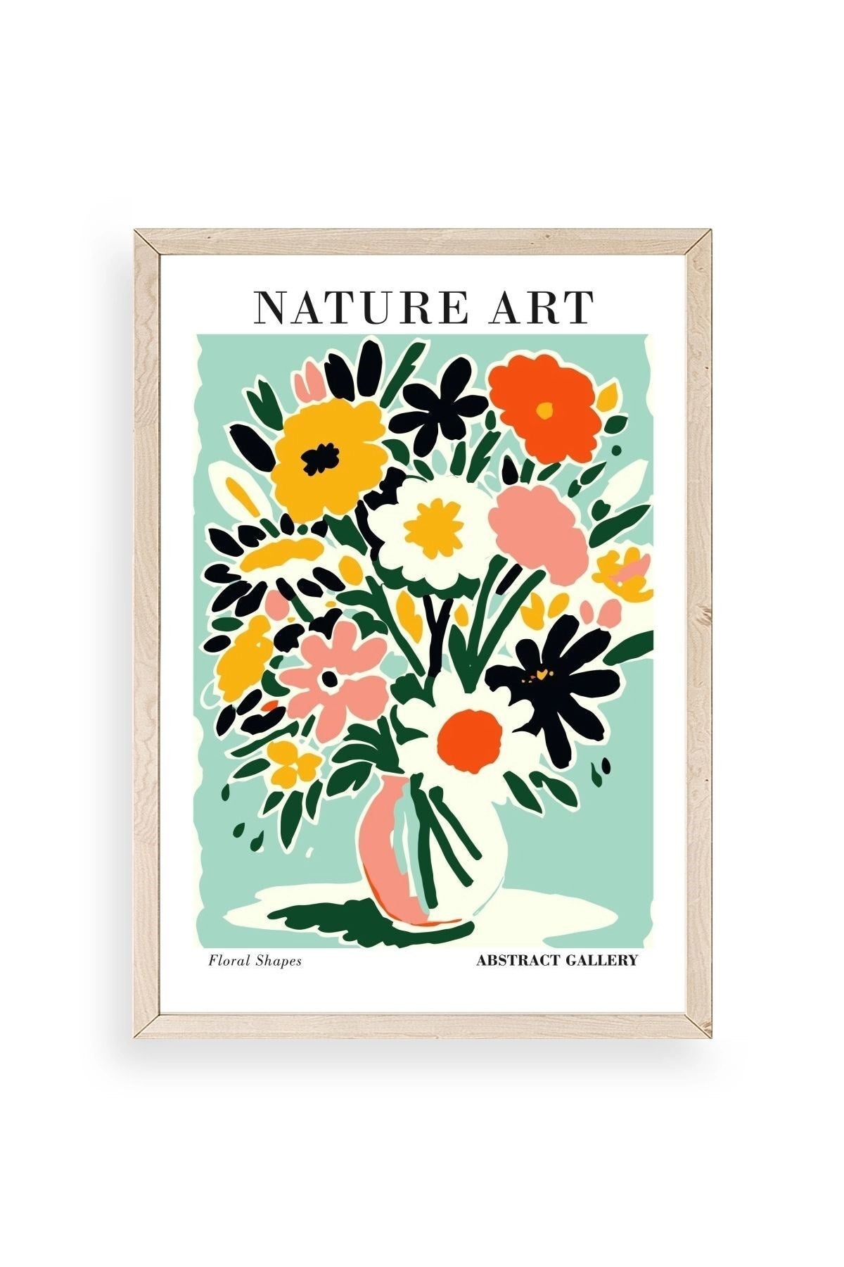 Çiçek Ahşap Çerçeveli Tablo 50 x 70