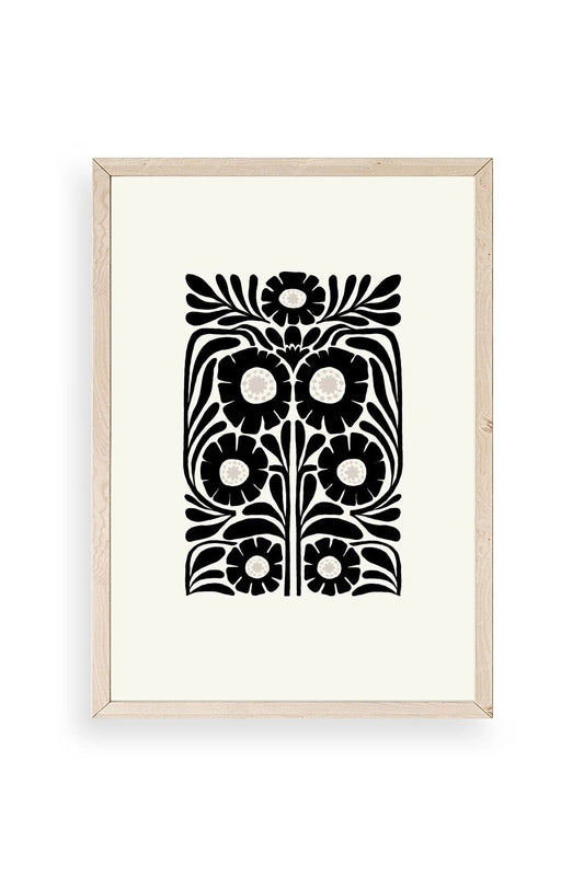 Çiçek Ahşap Çerçeveli Tablo 50 x 70