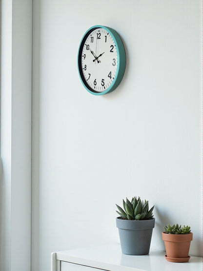 Zentime 36 Cm Turkuaz Dekoratif Duvar Saati