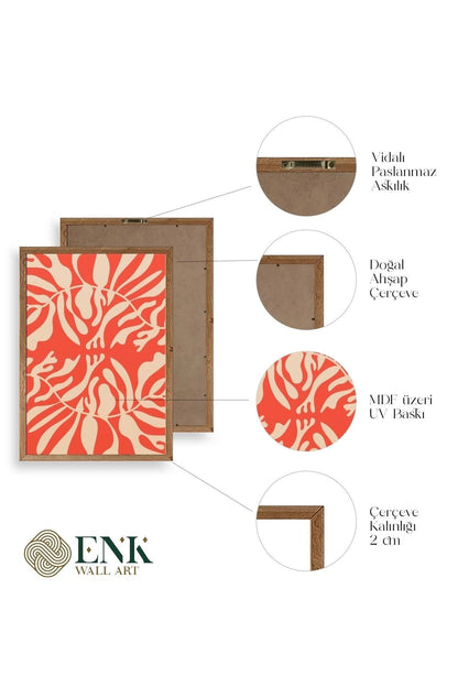 Modern Ahşap Çerçeveli Tablo 50 x 70