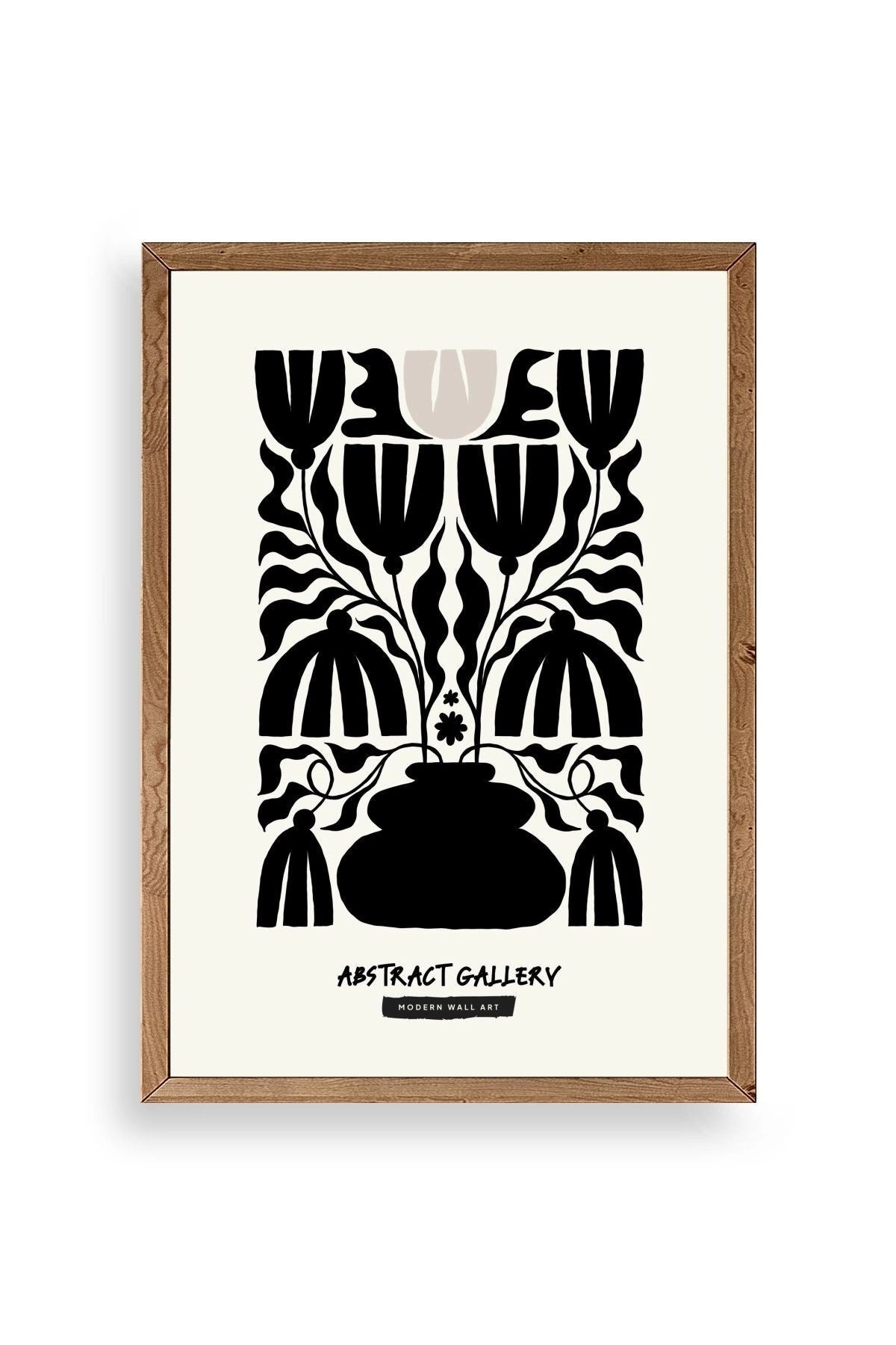 Çiçek Ahşap Çerçeveli Tablo 50 x 70