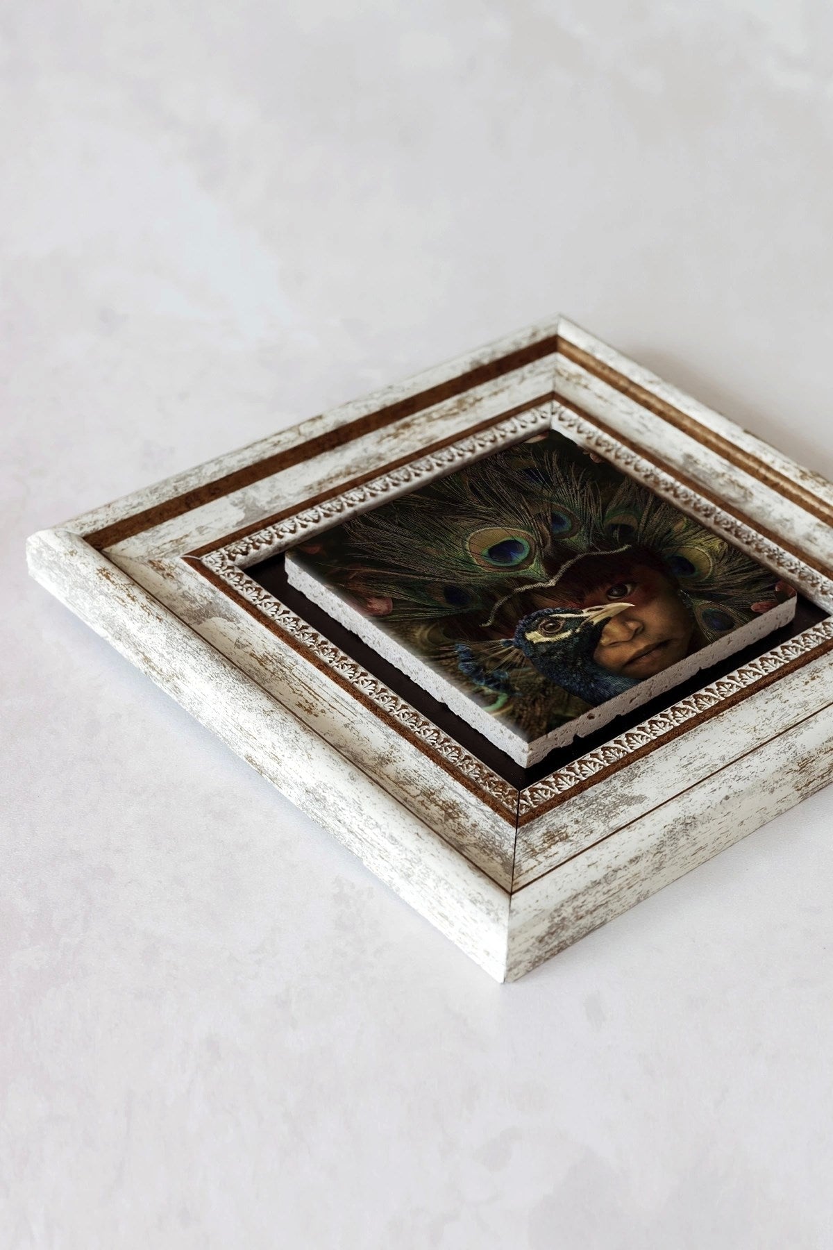 Çerçeveli Taş Tablo , Çerçeveli Taş Duvar Dekoru-enkcrcvtbl-00194 20 cm