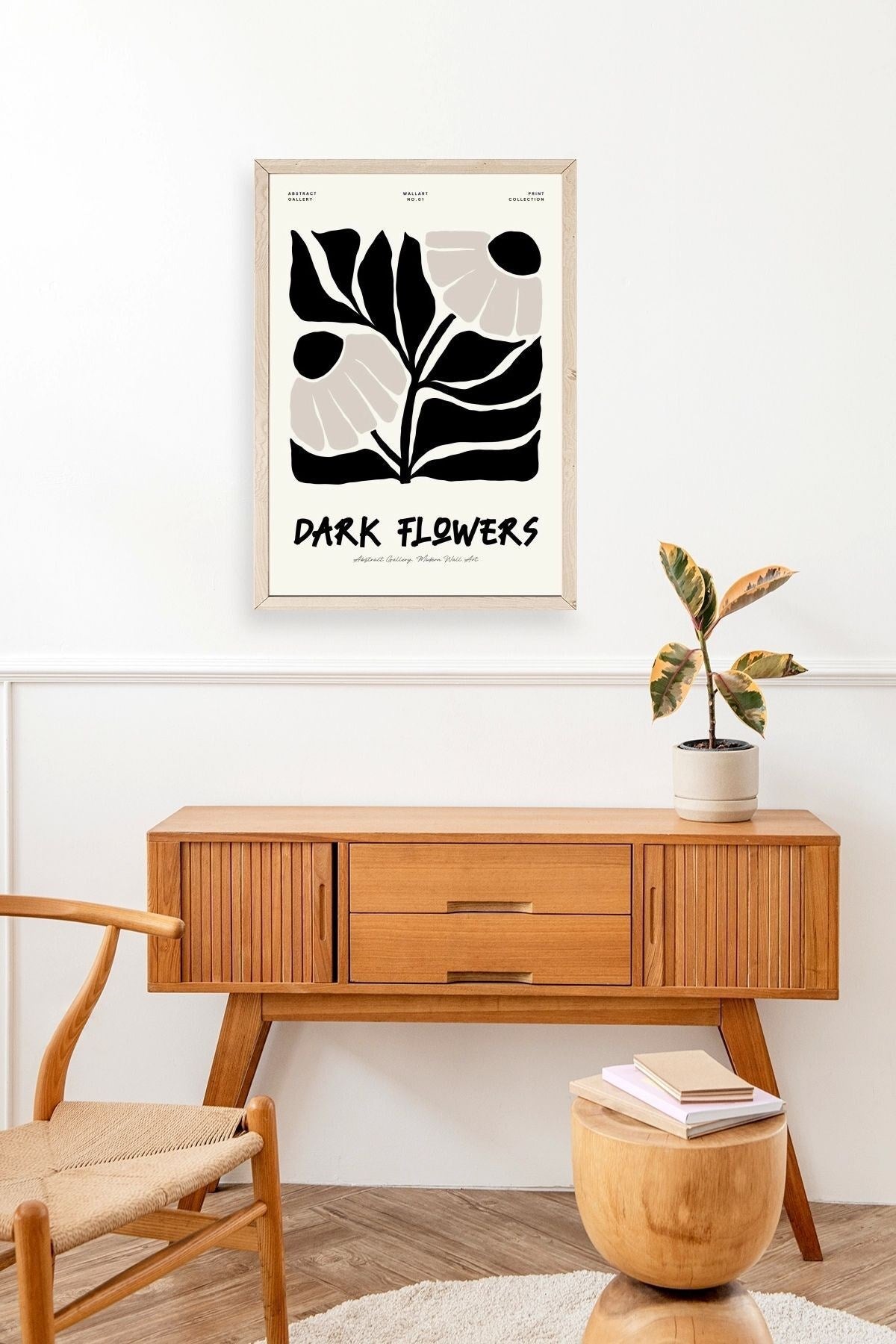 Çiçek Ahşap Çerçeveli Tablo 23 x 30