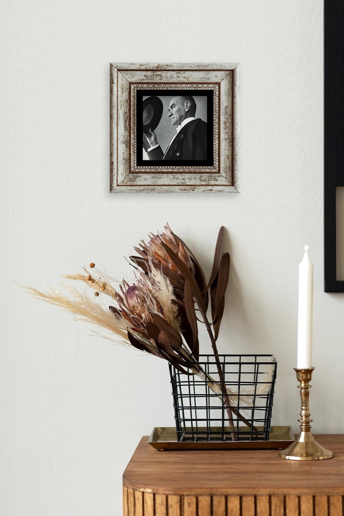 Atatürk Çerçeveli Taş Tablo 20 cm