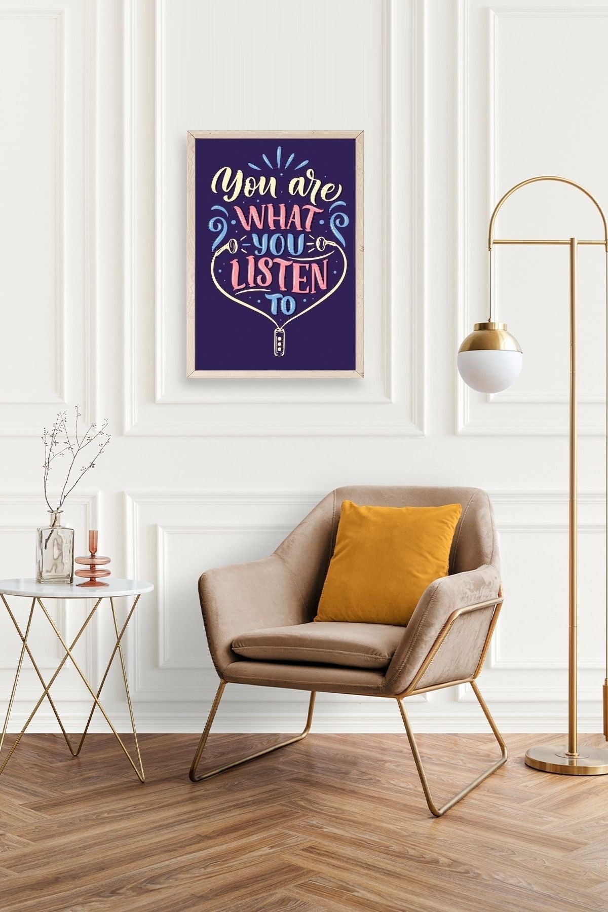 Motto Ahşap Çerçeveli Tablo 30 x 42