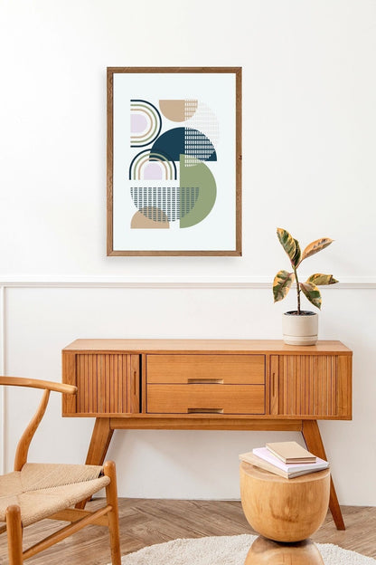 Soyut Ahşap Çerçeveli Tablo 23 x 30