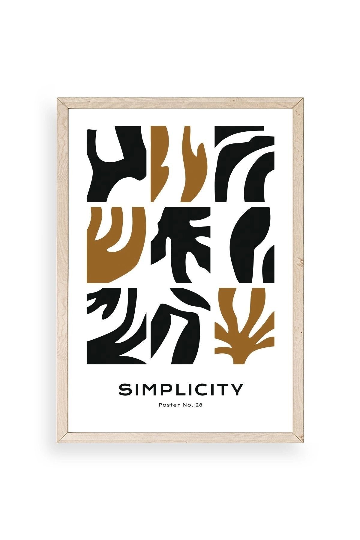 Soyut Poster Ahşap Çerçeveli Tablo 50 x 70