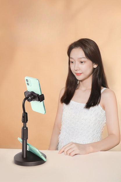 BUFFER® Masa Üstü Tablet ve Telefon Tutucu Plastik Aparat Siyah Telefon Standı