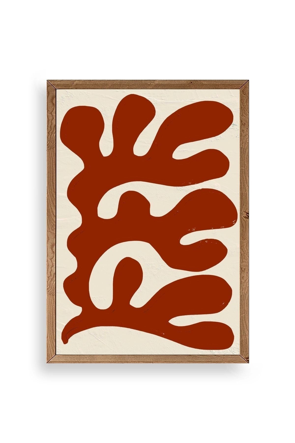 Soyut Ahşap Çerçeveli Tablo 30 x 42