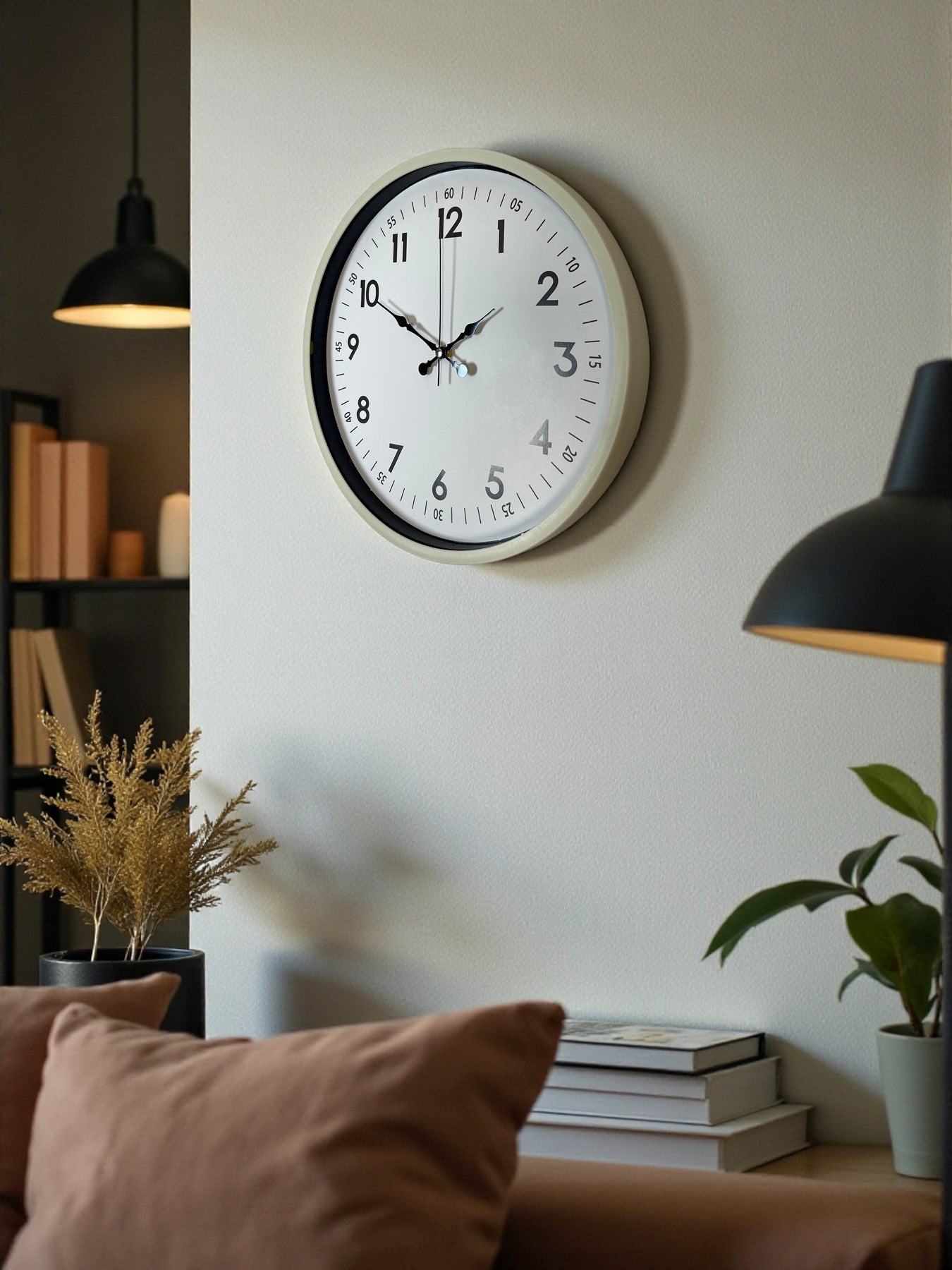 Zentime 36 Cm Krem Dekoratif Duvar Saati