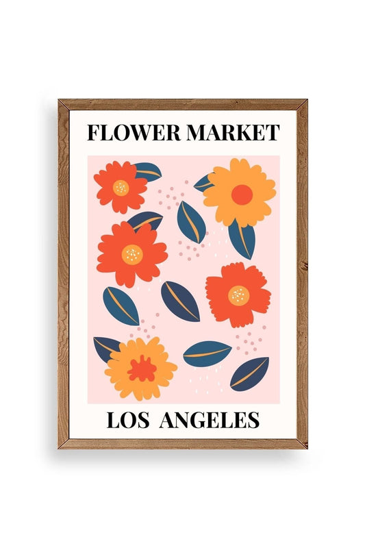 Çiçek Ahşap Çerçeveli Tablo 17 x 23