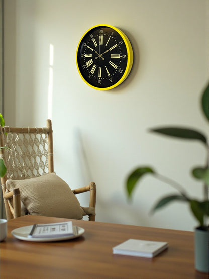 Zentime 36 Cm Sarı Dekoratif Duvar Saati