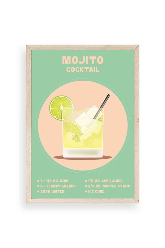Mojito Ahşap Çerçeveli Tablo 30 x 42