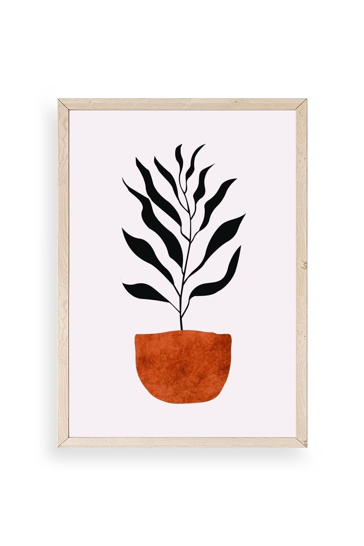 Saksı Ahşap Çerçeveli Tablo 50 x 70