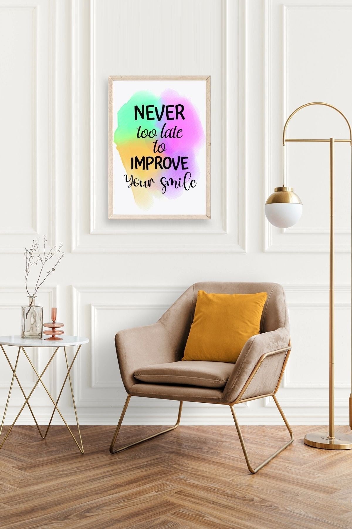 Motto Ahşap Çerçeveli Tablo 50 x 70