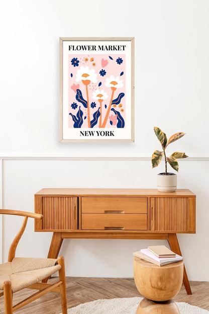 Çiçek Ahşap Çerçeveli Tablo 50 x 70