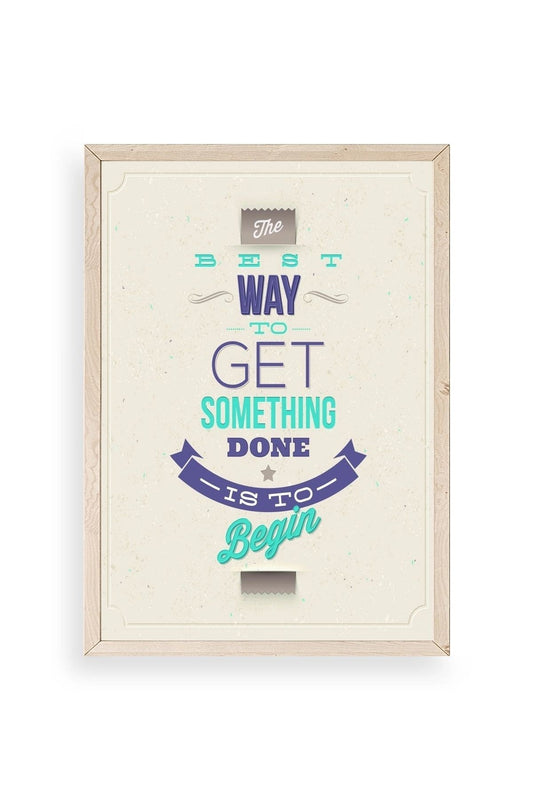 Motto Ahşap Çerçeveli Tablo 50 x 70