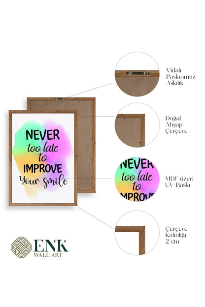 Motto Ahşap Çerçeveli Tablo 50 x 70