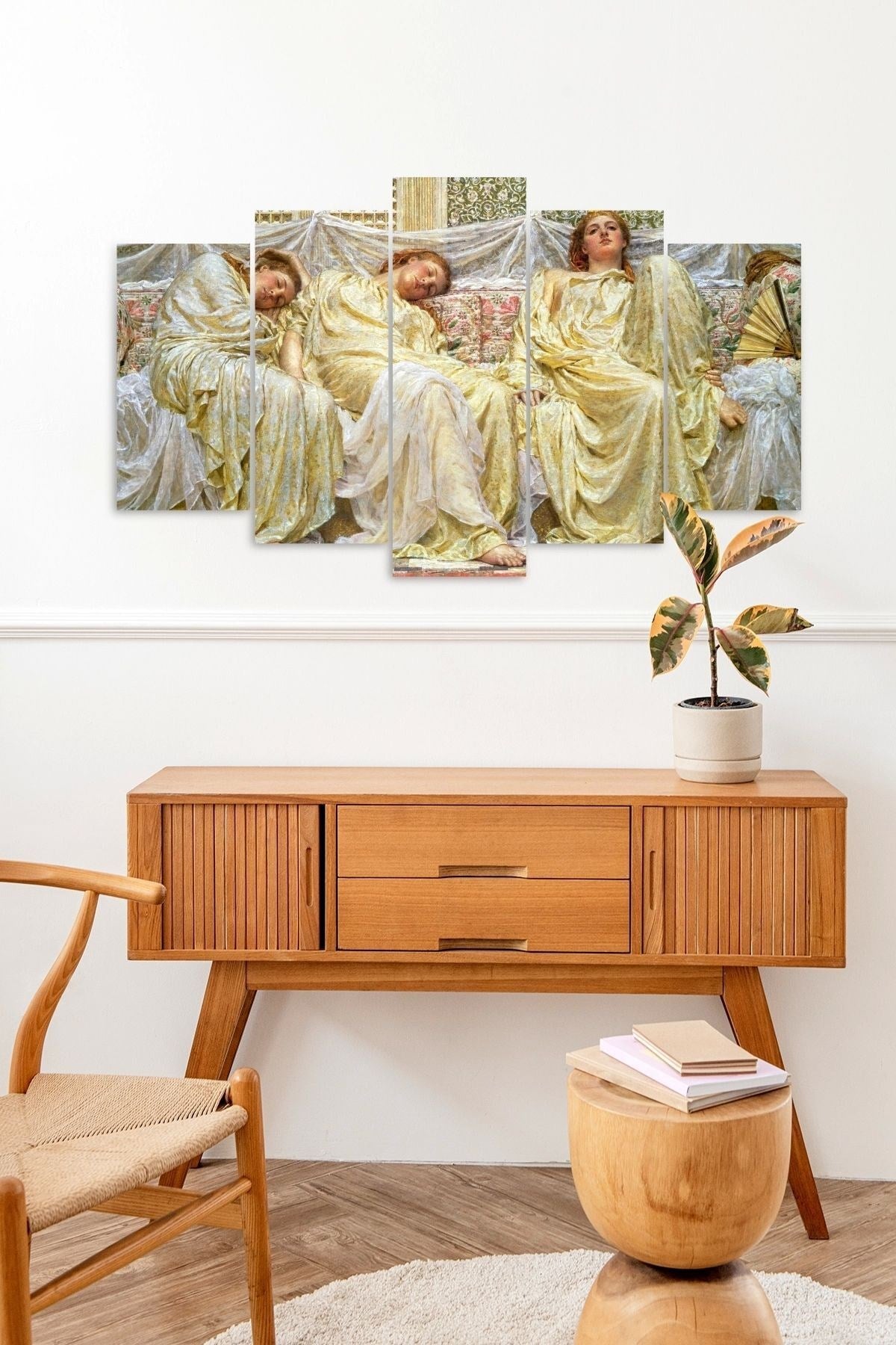 Yorulan Kadınlar 5 Parçalı Mdf Tablo 60 x 100