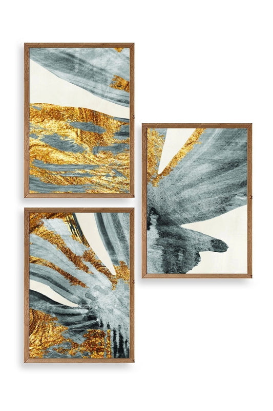 Soyut Ahşap Çerçeveli Tablo 17 x 23