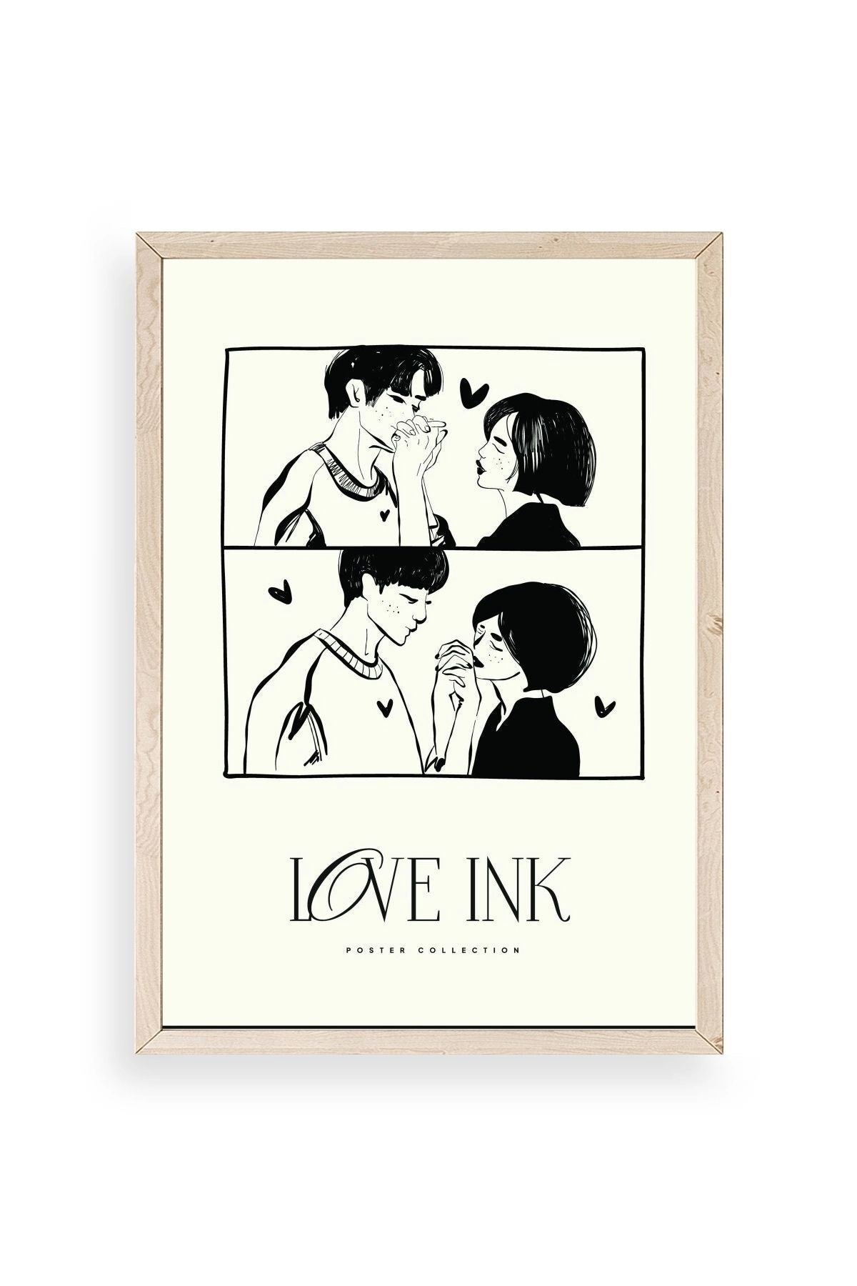 Love Ahşap Çerçeveli Tablo 30 x 42