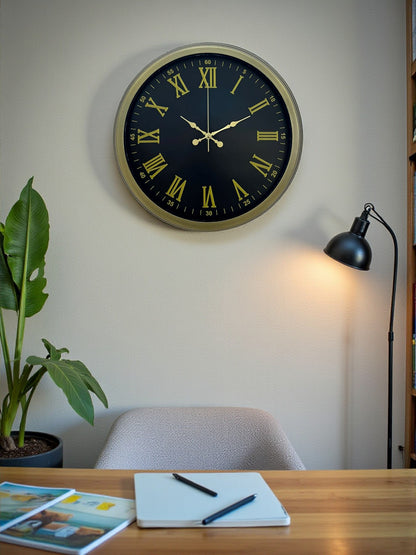 Zentime 40 Cm Metal Vintage Roma Rakamlı Duvar Saati