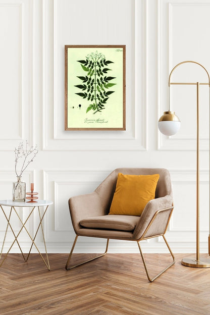 Yapraklar Ahşap Çerçeveli Tablo 23 x 30