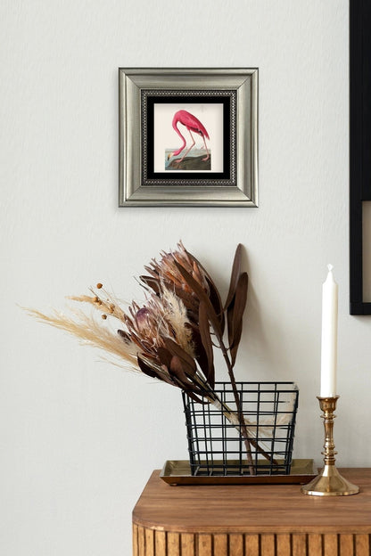 Flamingo Çerçeveli Taş Tablo 20 cm