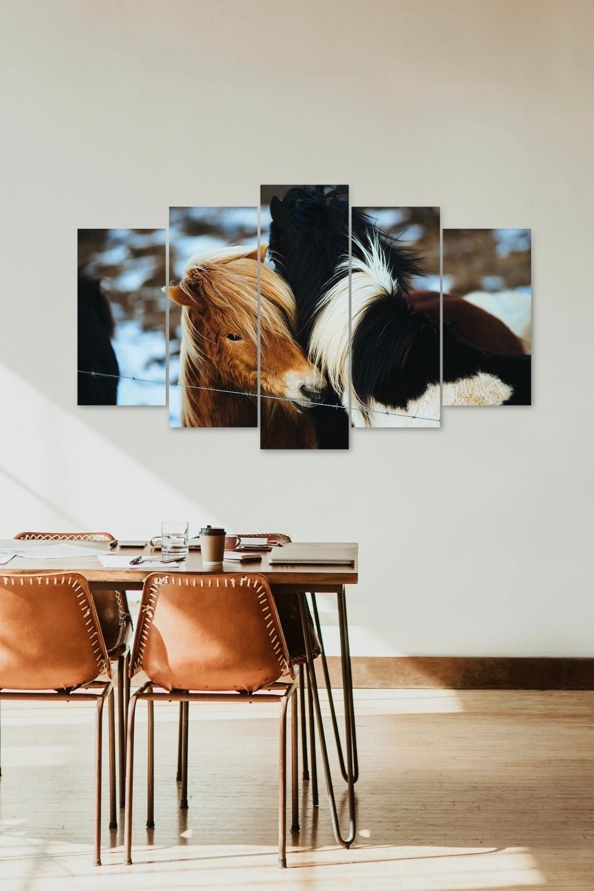 Atlar 5 Parçalı Mdf Tablo 60 x 100