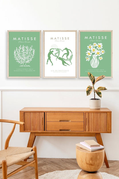 Matisse Üçlü Ahşap Çerçeveli Tablo 50 x 70