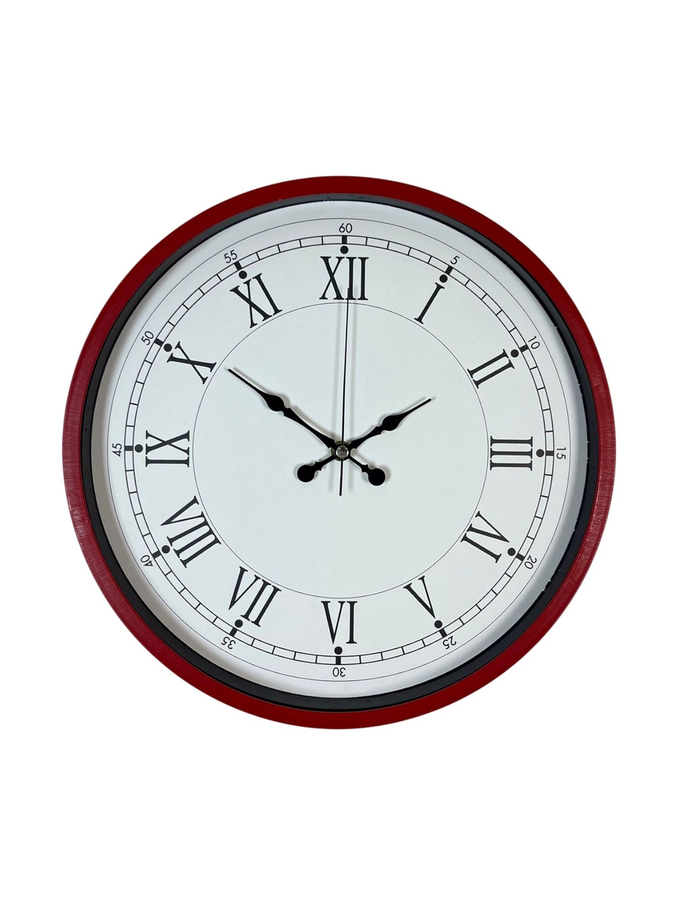 Zentime 36 Cm Kırmızı Dekoratif Duvar Saati