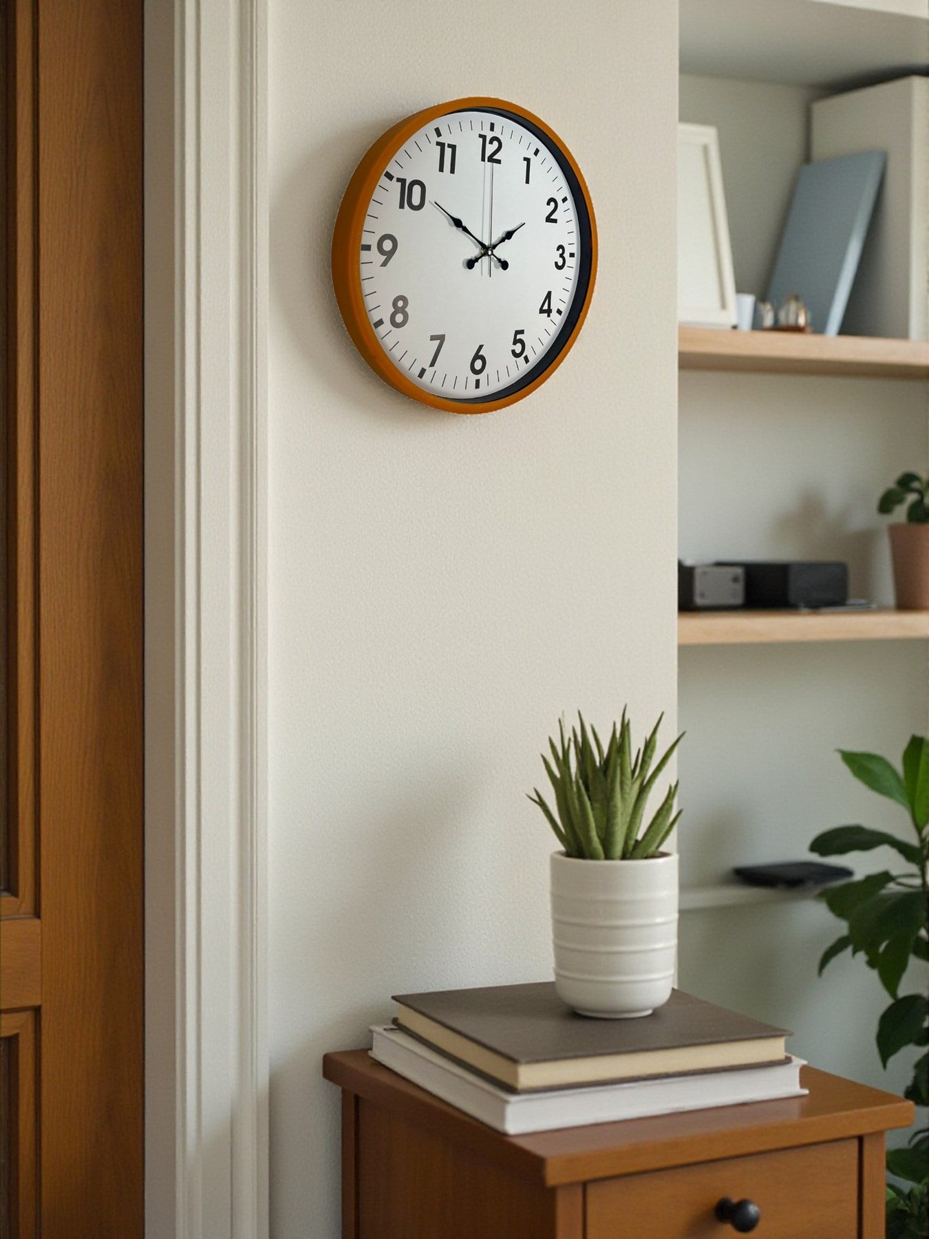 Zentime 36 Cm Turuncu Dekoratif Duvar Saati