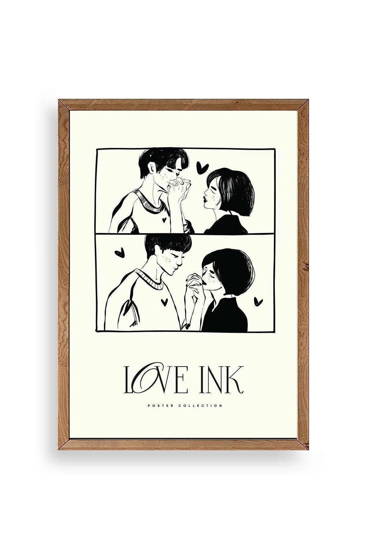 Love Ahşap Çerçeveli Tablo 30 x 42