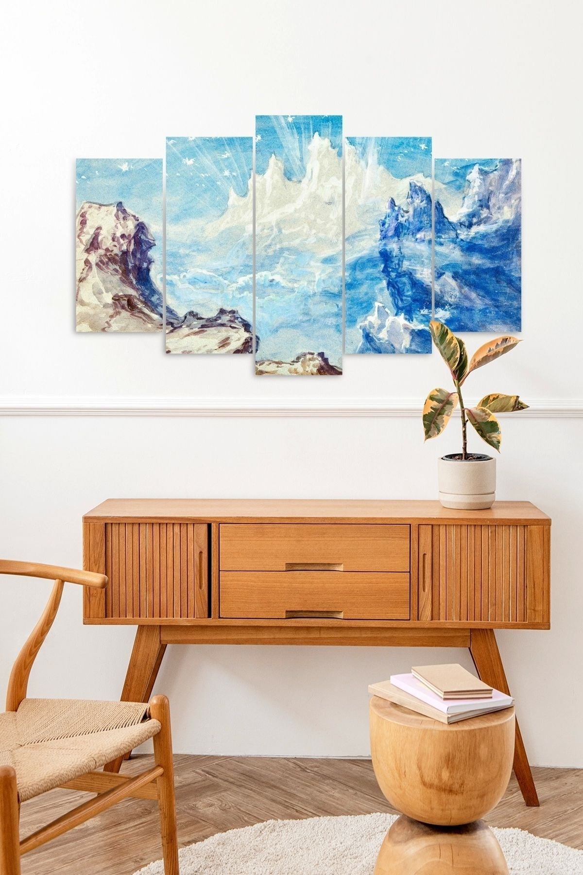 Manzara Doğa 5 Parçalı Mdf Tablo 60 x 100