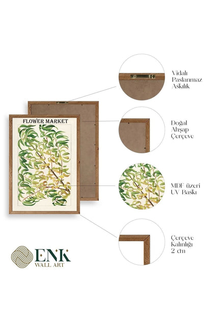 Grancica Breskve Ahşap Çerçeveli Tablo 23 x 30