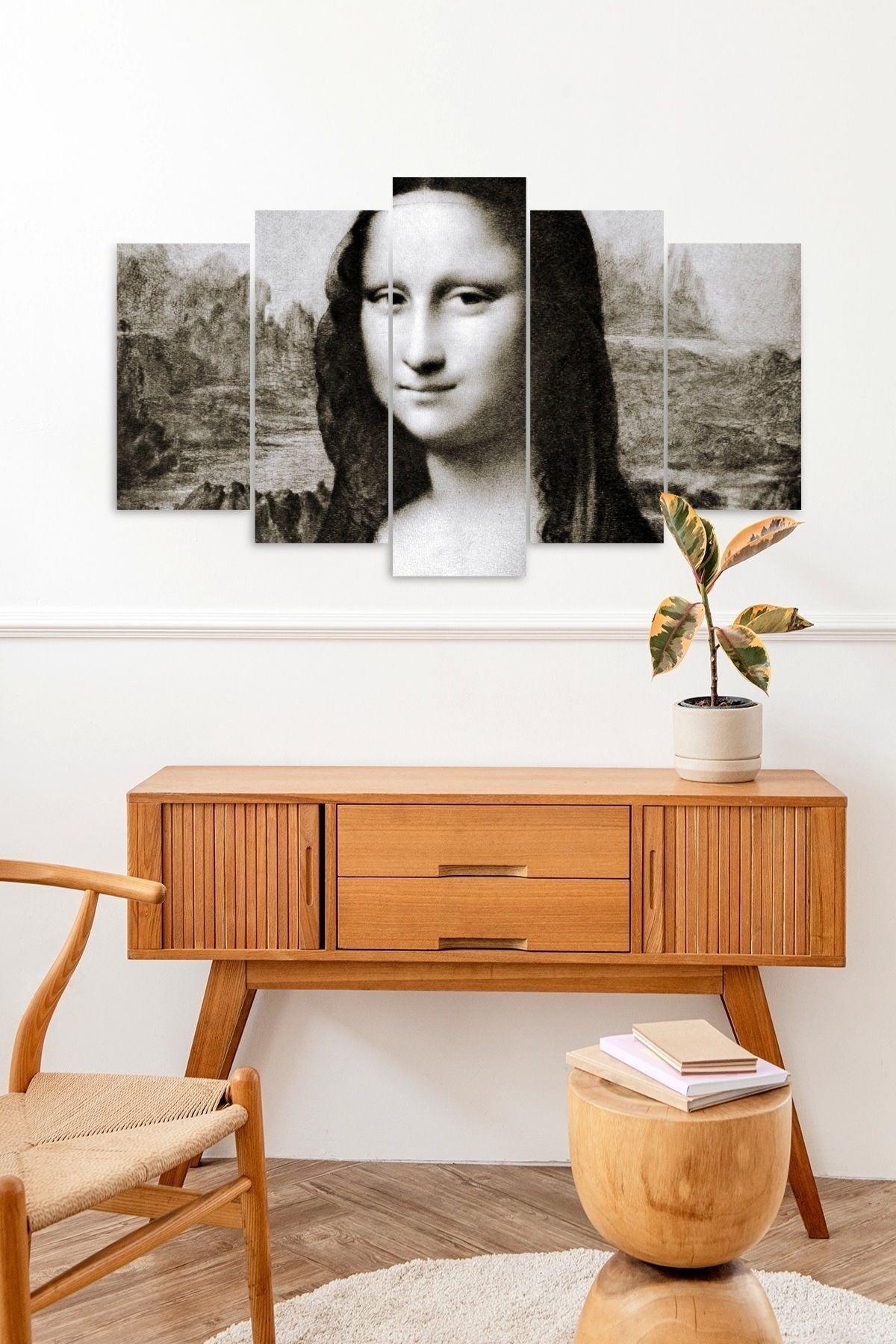 Mona Lisa 5 Parçalı Mdf Tablo 60 x 100