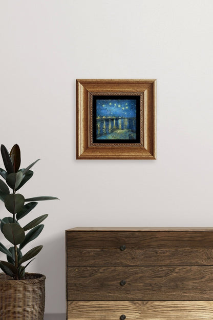 Van Gogh Çerçeveli Taş Tablo 20 cm