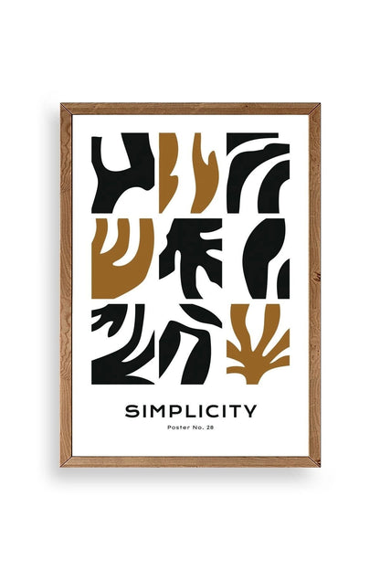 Soyut Poster Ahşap Çerçeveli Tablo 23 x 30