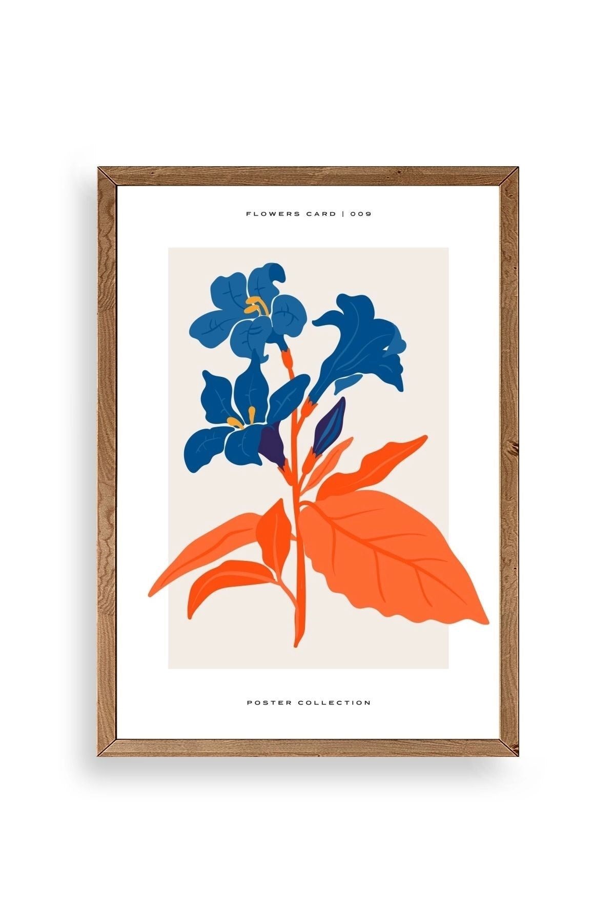 Çiçekler Ahşap Çerçeveli Tablo 50 x 70