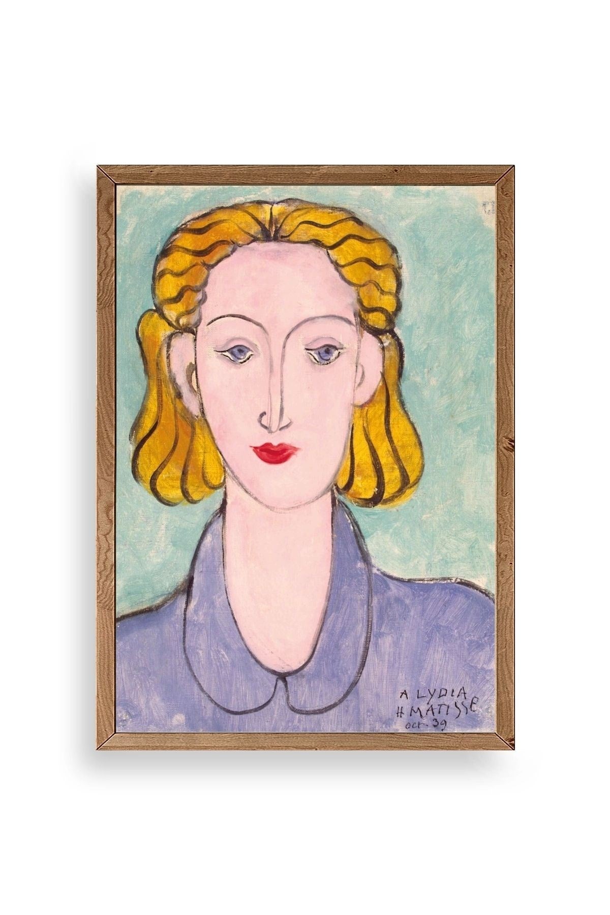 Henri Matisse Ahşap Çerçeveli Tablo 17 x 23