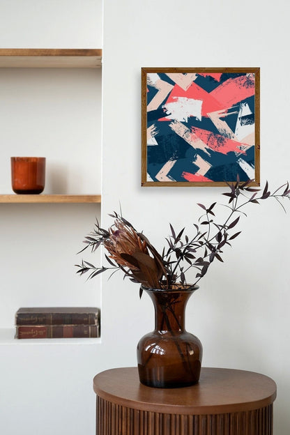 Modern Ahşap Çerçeveli Tablo 50 x 50