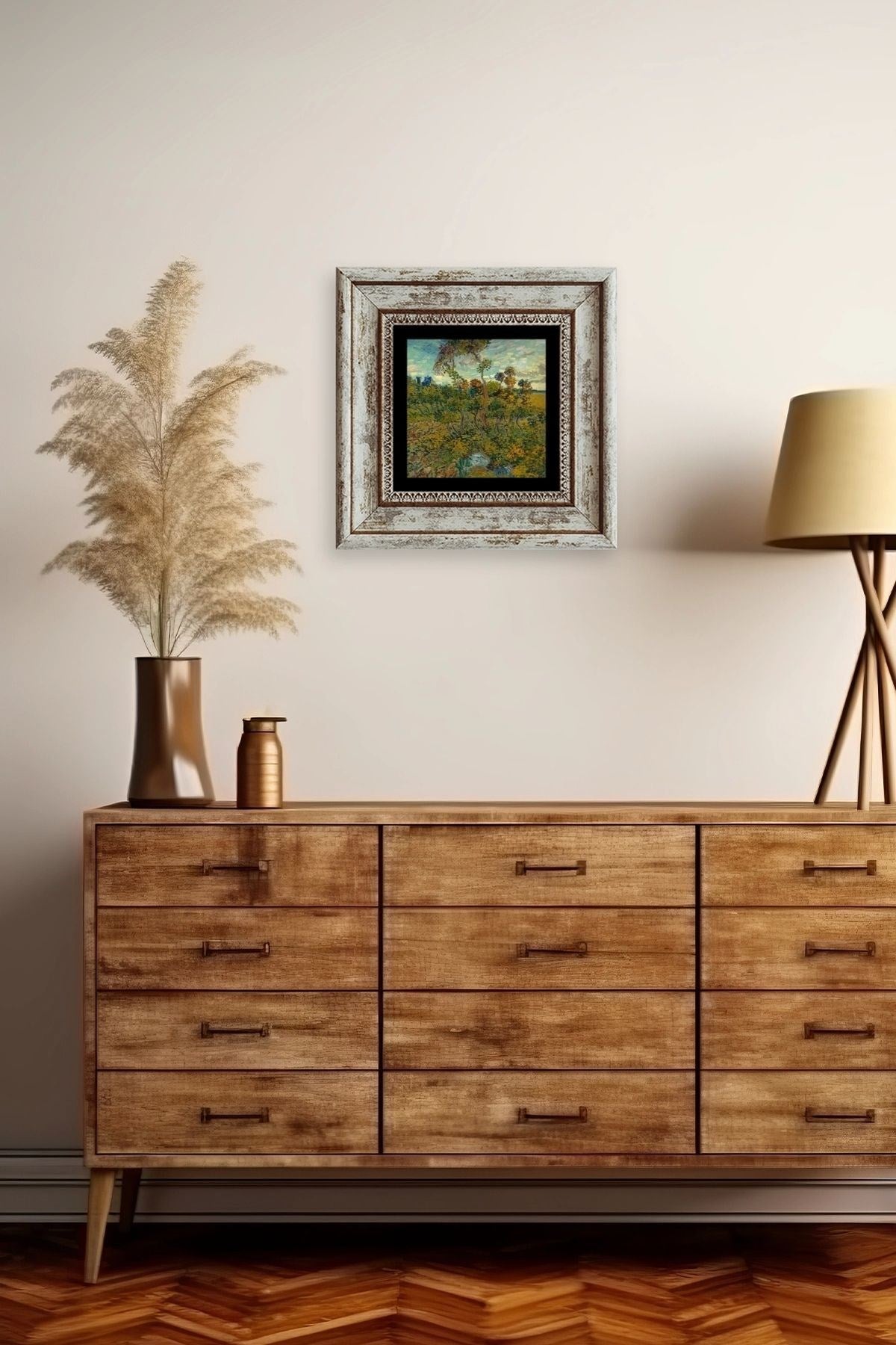 Manzara Çerçeveli Taş Tablo 20 cm