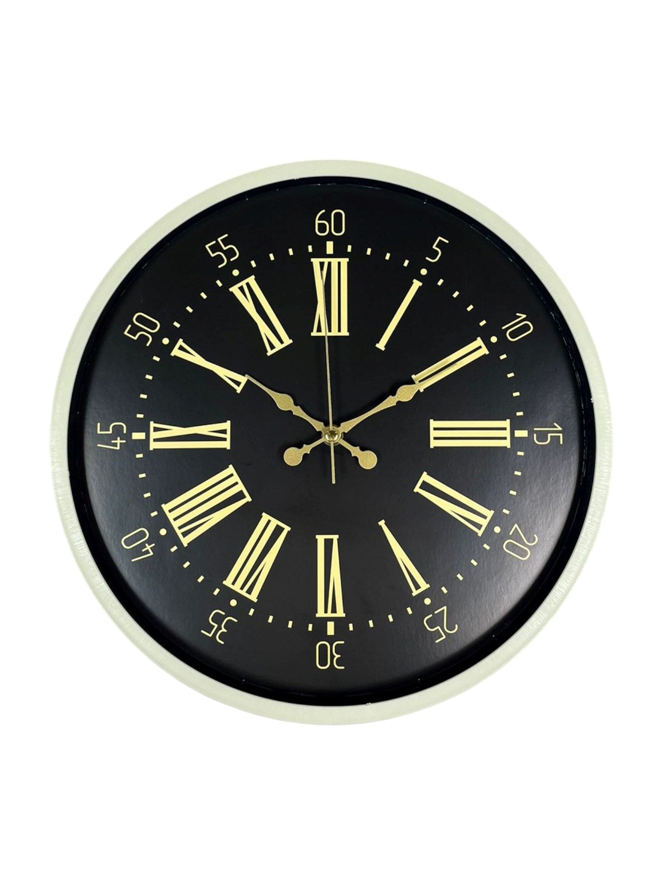 36 Cm Krem Dekoratif Duvar Saati