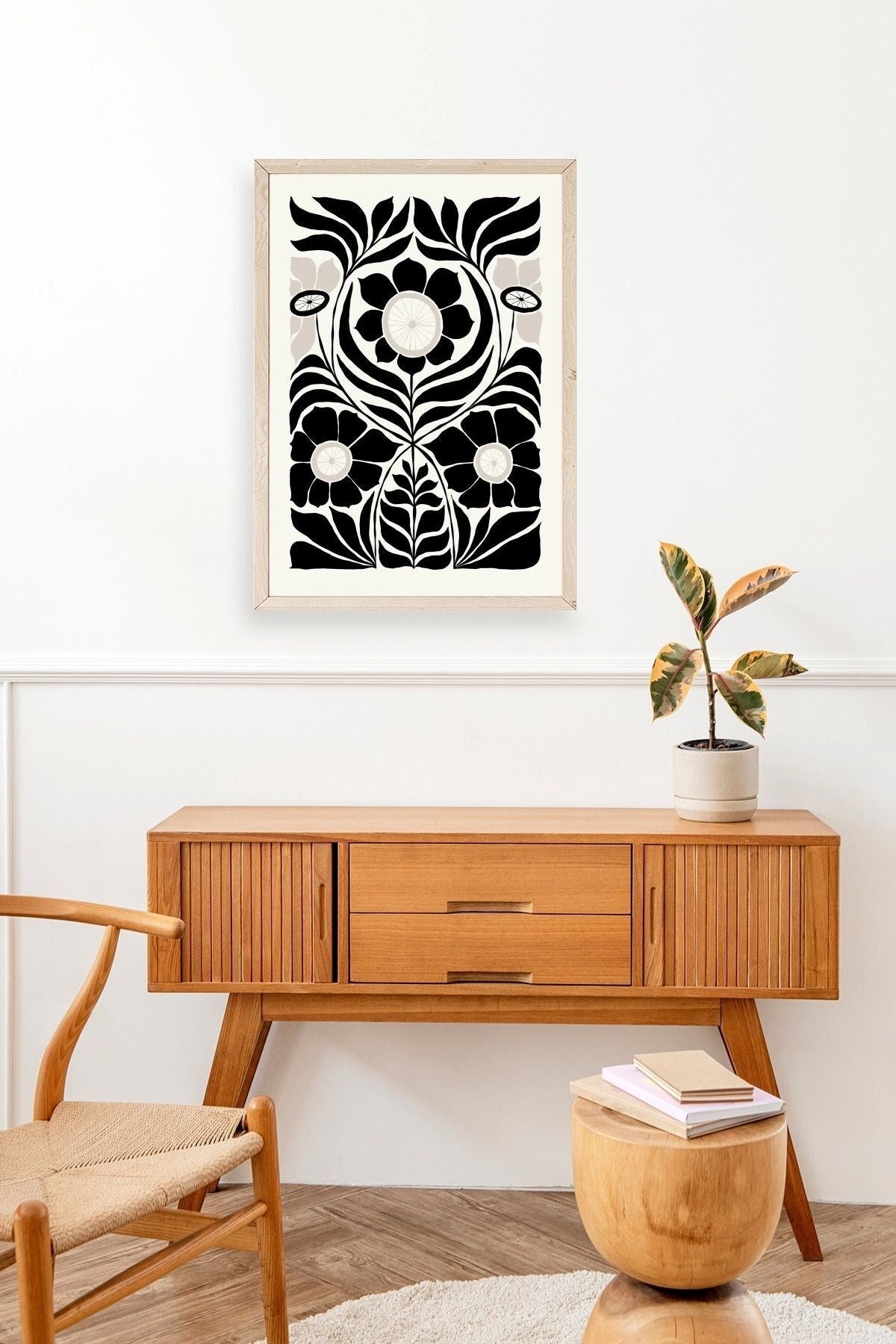 Desen Ahşap Çerçeveli Tablo 50 x 70